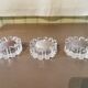 Trio of vintage crystal candlesticks