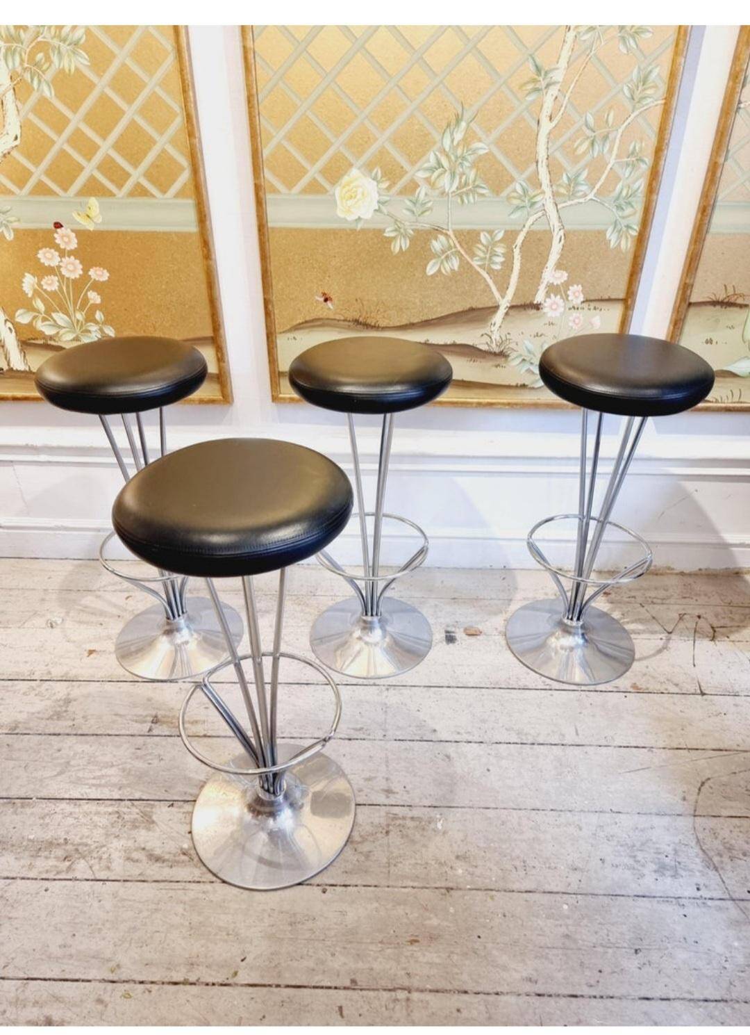 Piet Hein, bar stools, 3 available. Scandinavian / Danish Modern, Fritz Hansen.