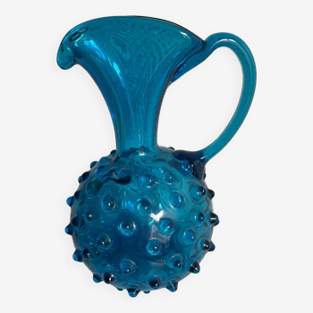 Empoli style studded blue vase