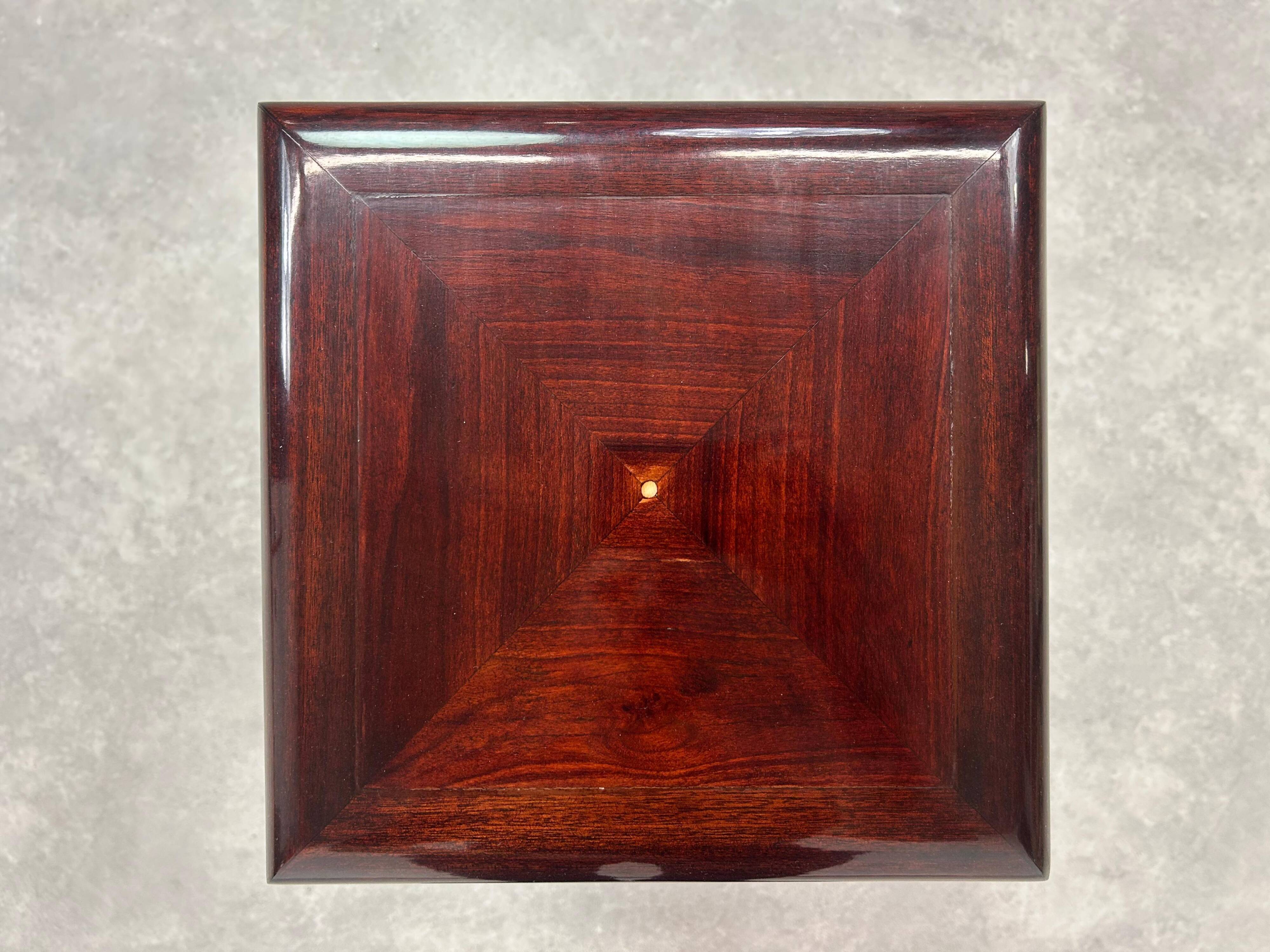 Secession pedestal in mahogany