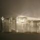 Ensemble de 3 pots vintage en verre La Conserve
