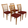 Set de 4 chaises scandinave en hêtre, Suède, 1960