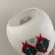 Vintage suspension lamp in white opaline decorated electrified to nine