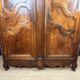 Magnificent Louis XV period wardrobe in solid walnut circa 1750
