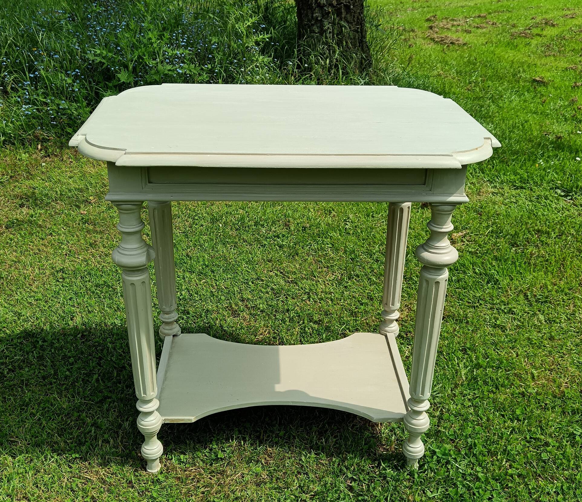 LouisXVI beige patinated console table
