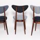 Heart-shaped chair in light and medium blue denim, Europe, 1960s