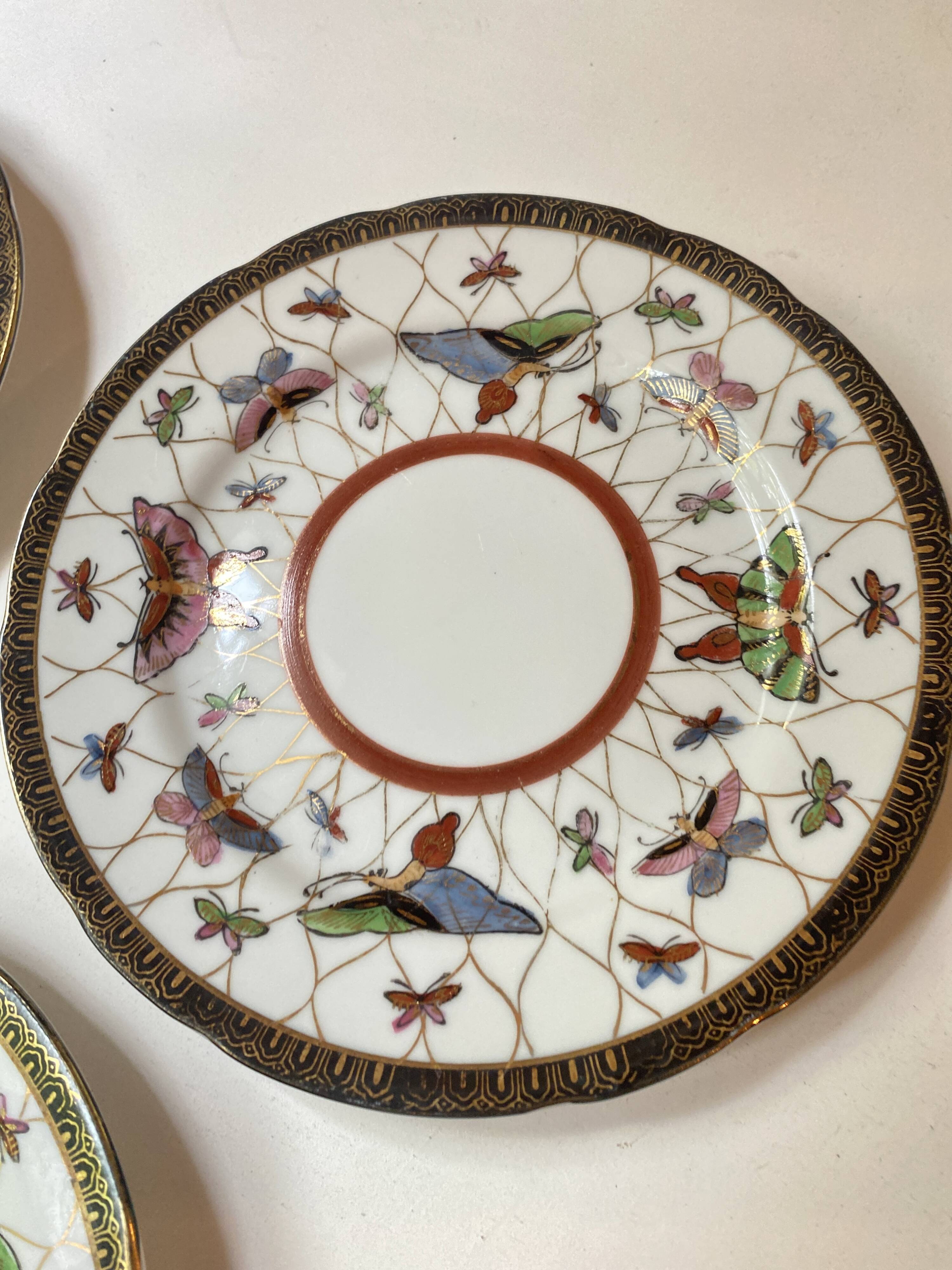 Set assiettes Japon or 18 carat
