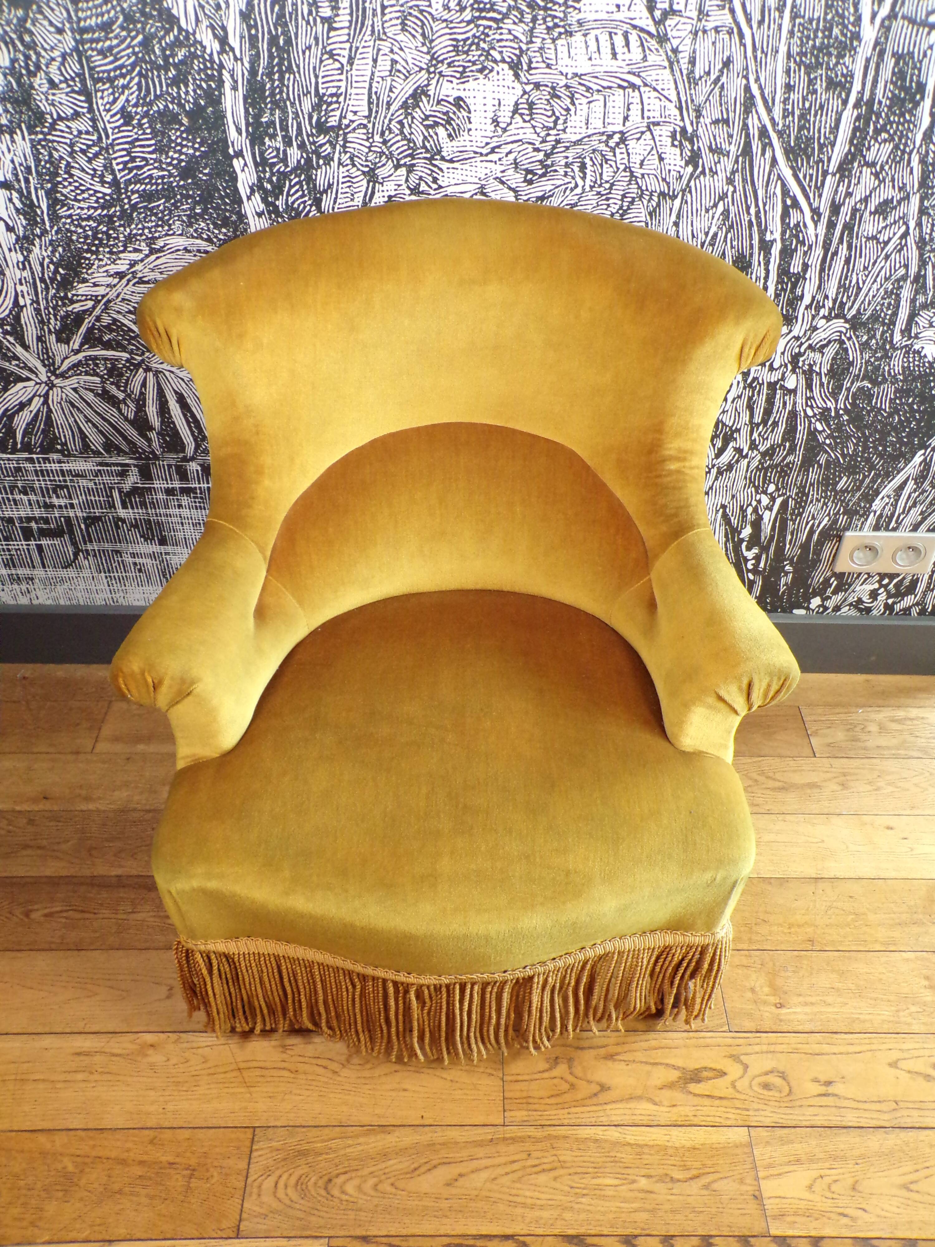Green-yellow toad armchair