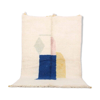 Tapis marocain en laine multicolore