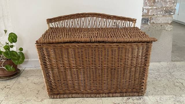 Vintage Rattan Chest Basket