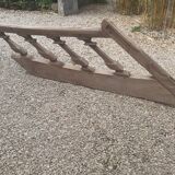 Old oak staircase balustrade with Louis XIII scrolled balusters