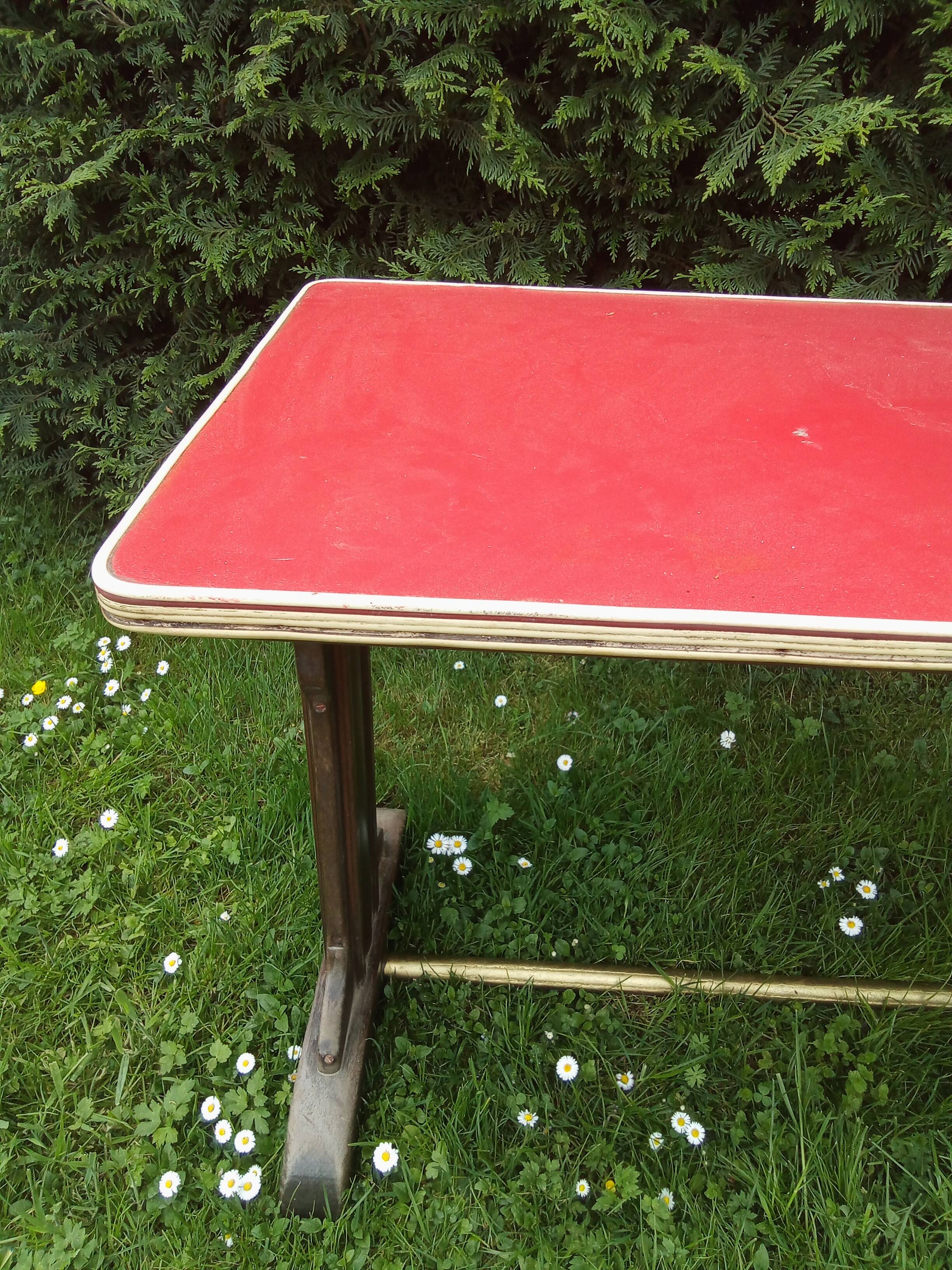Table de bistrot année 1950 entièrement rénovée
