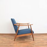 Teak desk and walnut armchair