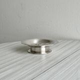 Antique silver-plated shell-shaped butter dish