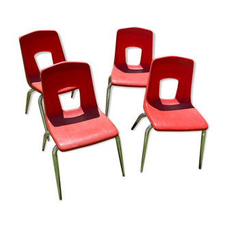 4 chaises enfants Année 60