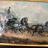 La Calèche émail Sur Cuivre Horace Vernet