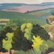 Painting oil landscape countryside 1942