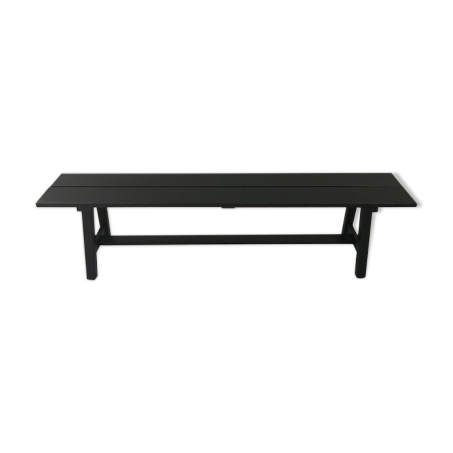 Black patinated bench