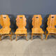 Vintage rustic dining chairs, set of 4 - 1960s