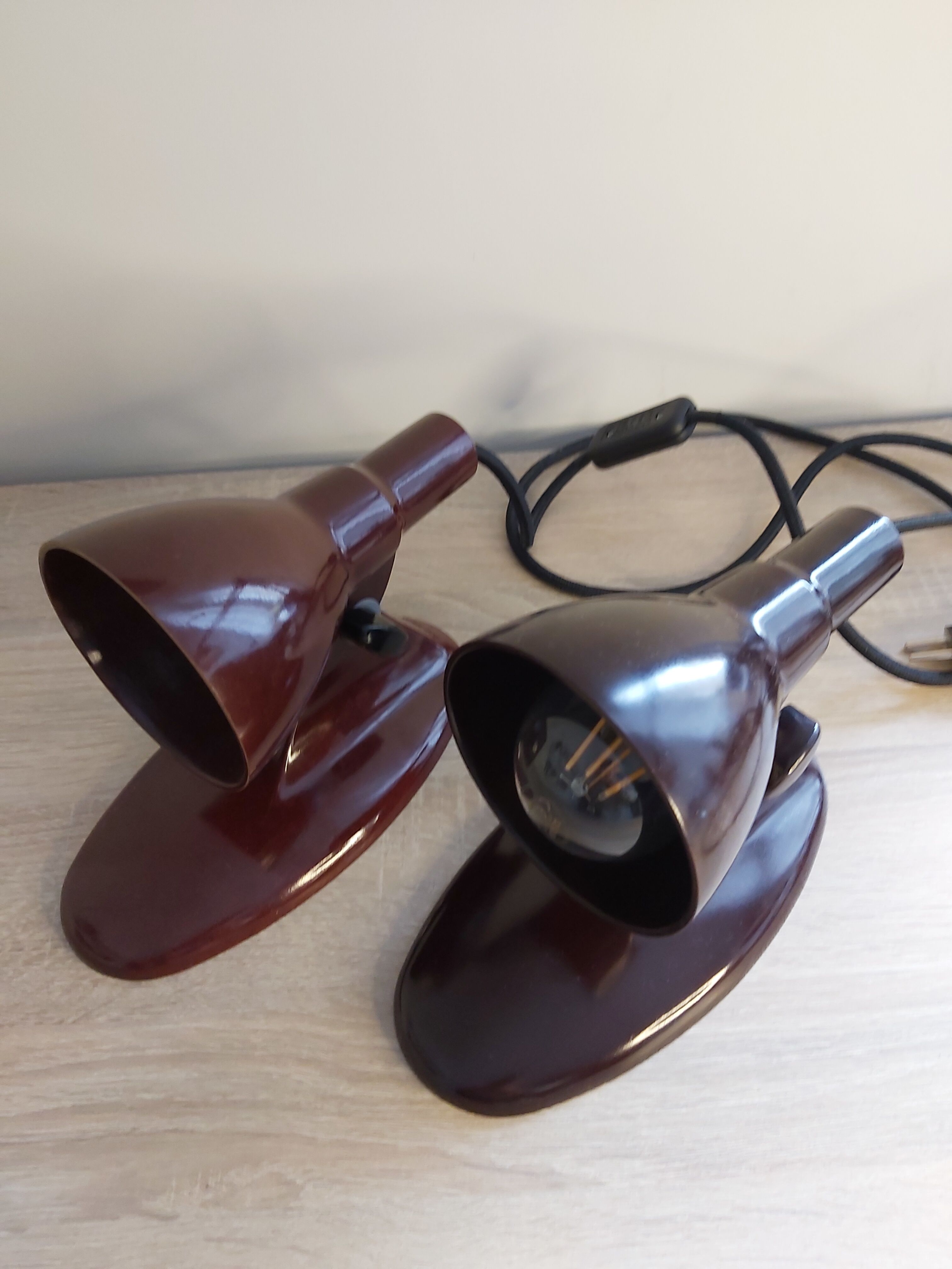Pair of bakelite lamps 1950s