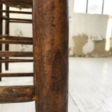 Set of 3 high straw stools