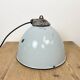 Industrial Grey Enamel Factory Lamp with Cast Iron Top from Zaos, 1960