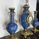 Garniture de cheminée Napoléon III en faïence Villeroy & Boch Mettlach