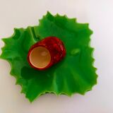snail fork holder in snail slurry on tree leaf
