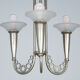 Art Deco chandelier circa 1930 in metal and glass