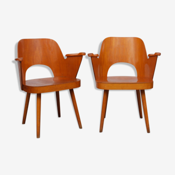 Paire de fauteuils par Lubomir Hofmann pour Ton, 1960