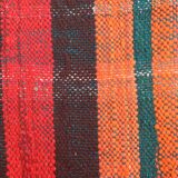 Haik cushion in multicolored striped wool