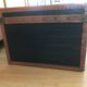 Old square travel trunk J Penet
