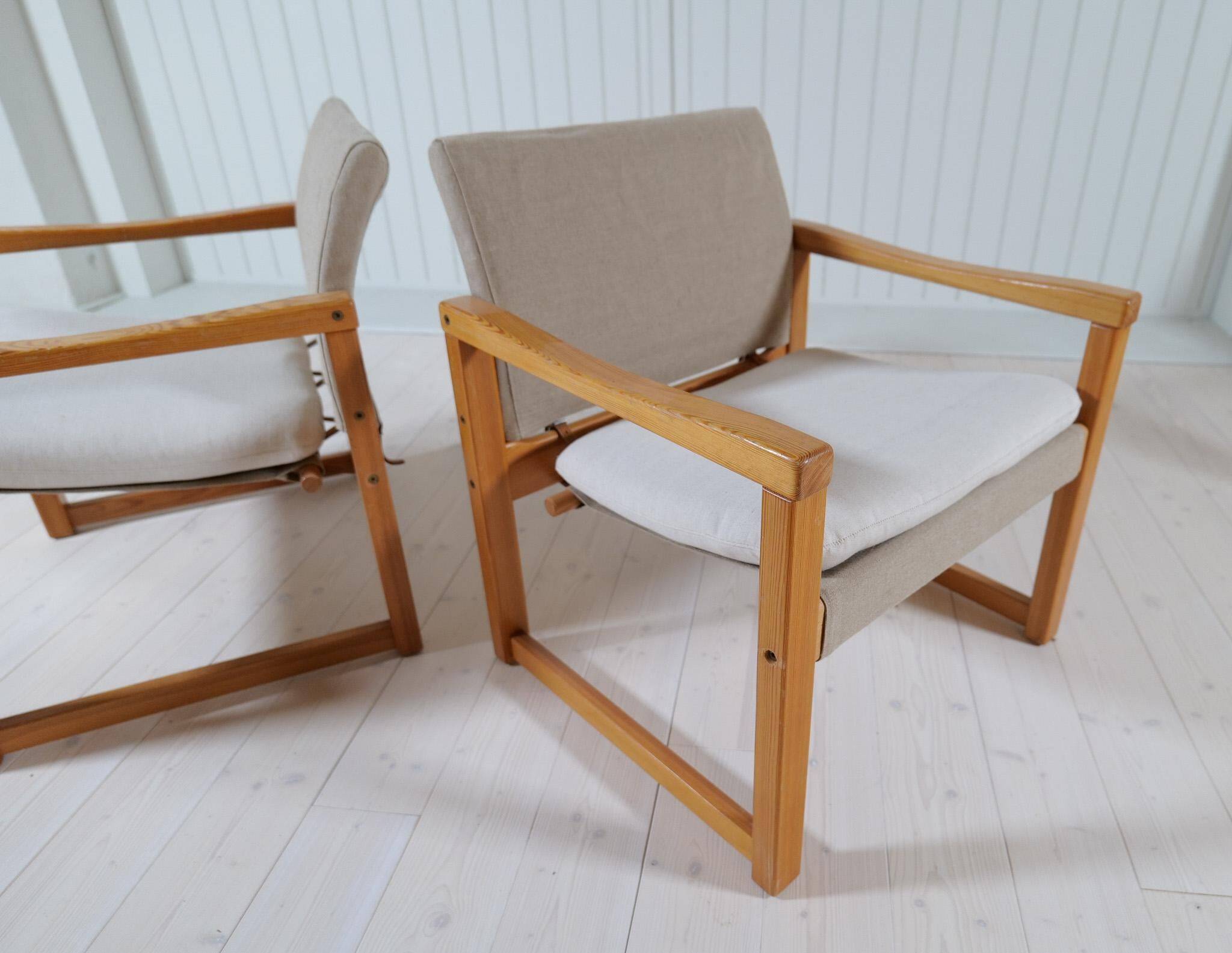 Karin Mobring Diana mid-century modern armchairs by Ikea in Sweden, 1970s.