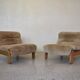 Paire de fauteuils en cuir