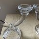 Pair of vintage molded glass candlesticks