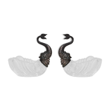 Crystal salts with silver frame