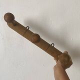 Natural wood wall coat rack