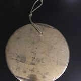 Brass round vintage mirror - 33cm