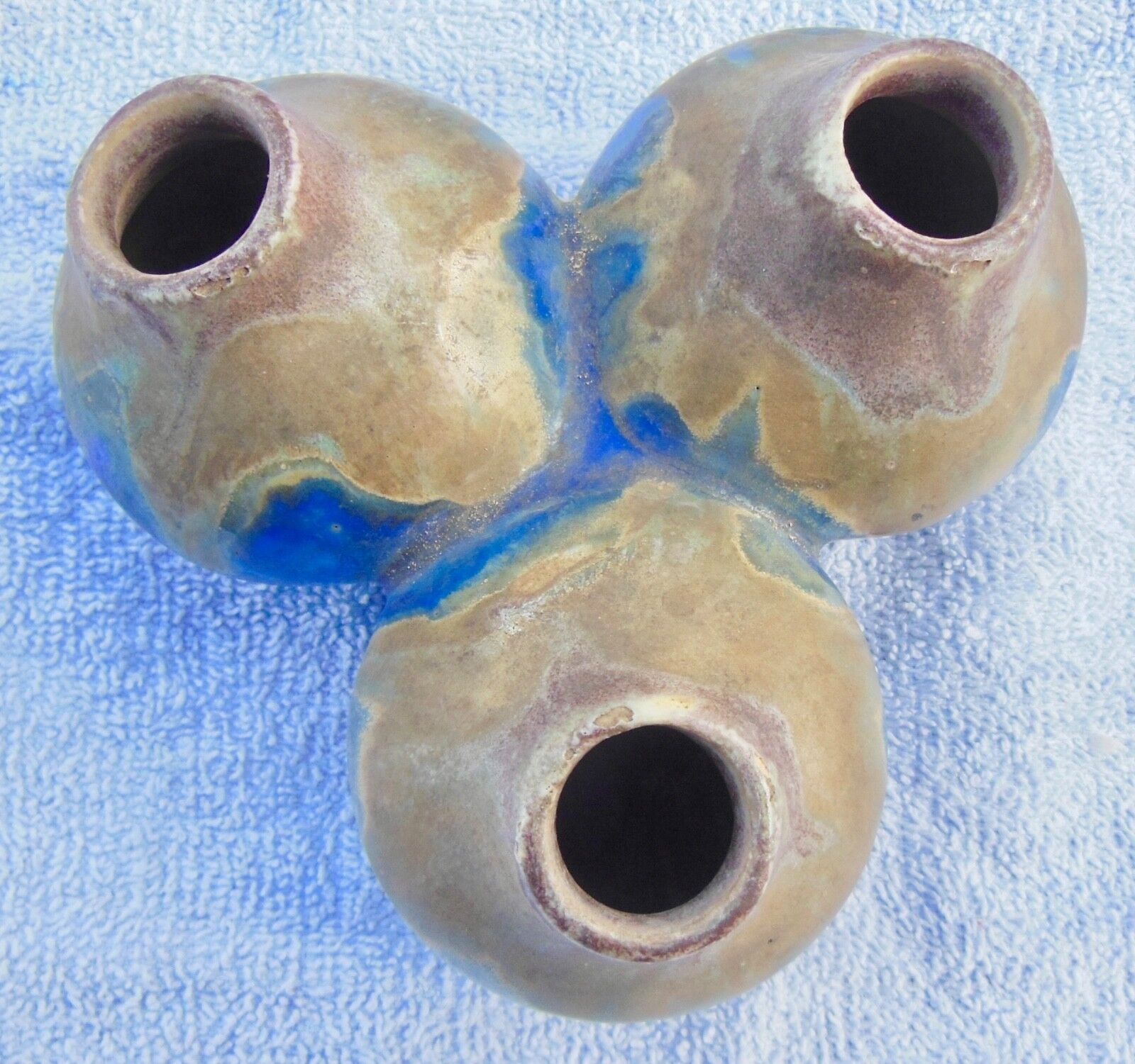 Vase 3 balls in enamelled ceramic