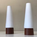 Pair of Philips teak lamps 60s