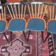 Set of 4 mid century dining chairs with splayed legs, 1950s-60s
