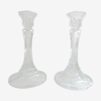 Glass candlesticks