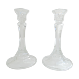 Glass candlesticks