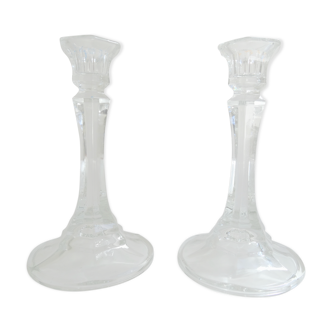 Glass candlesticks