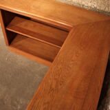 Library corner oak shelf