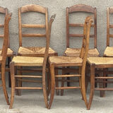 Suite of 8 mulched chairs