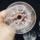 6 verres a porto en cristal cristallin taillé bayel