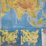 School map of Asia in Greek (front and back)