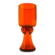 Modernism vase, orange glass, designed by J. Słuczan-Orkusz, Poland, 1970s