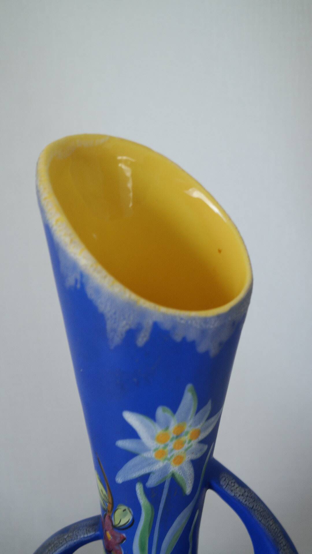 Vase forme libre vintage fourmaintraux desvres